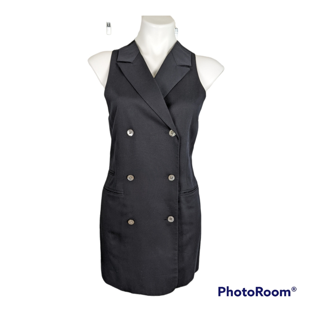 Gap black blazer mini dress small